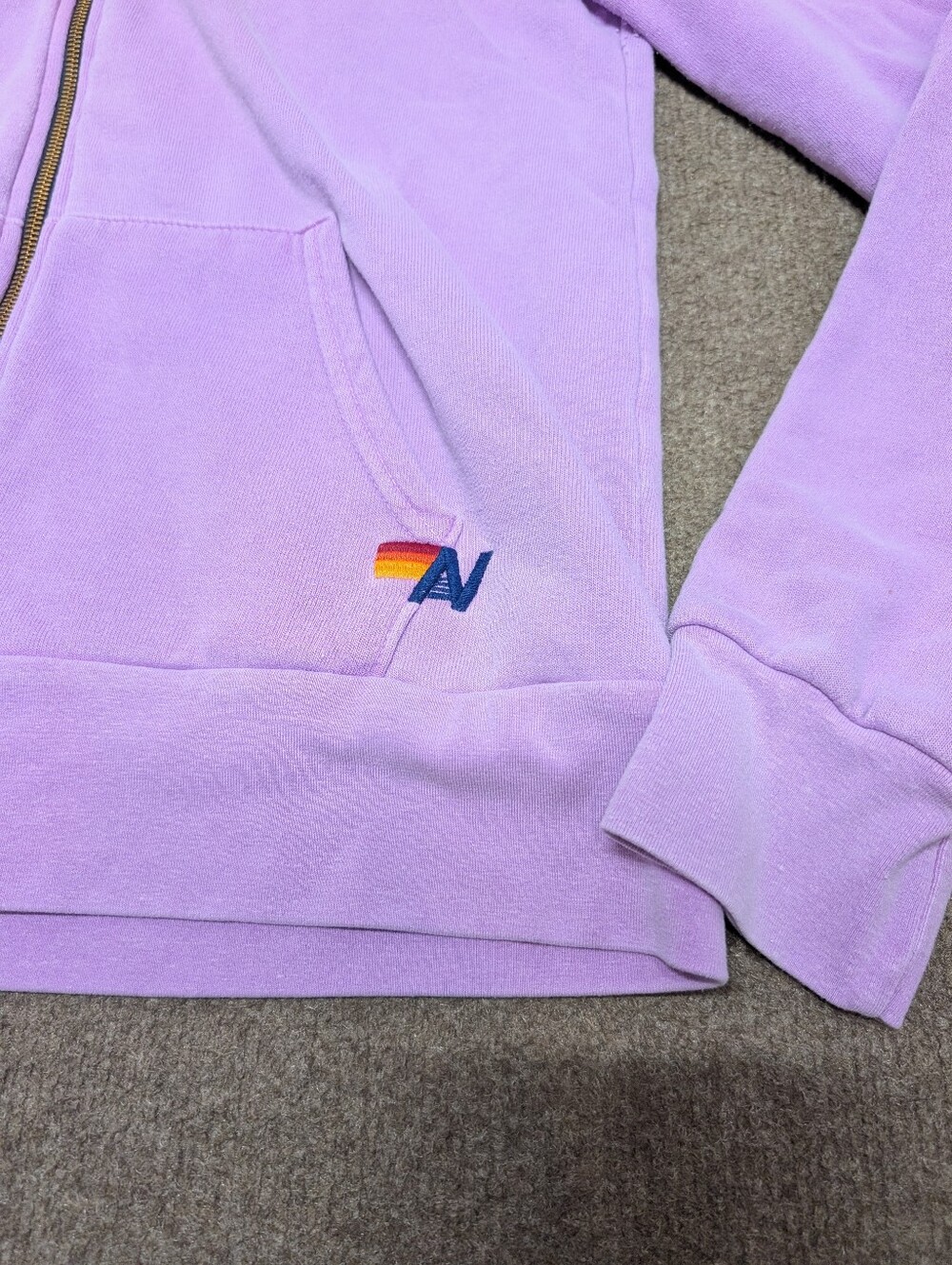 AVIATOR NATION 5 Stripe Zip-Up Hoodie Sweatshirt (Women's Large) - Picture 6 of 10